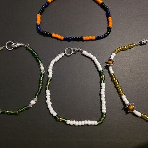Anklet Set Of 4, Colorful Size Large Handmade